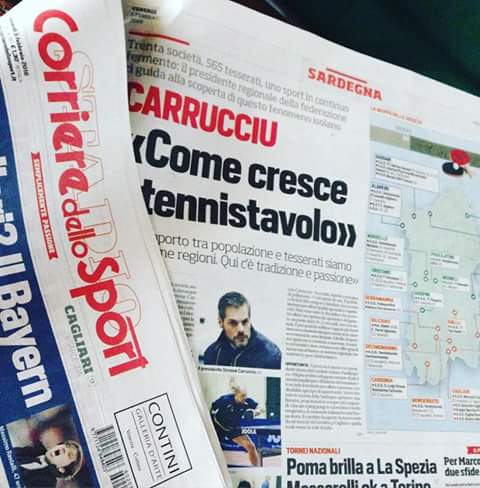 TENNISTAVOLO: SUL CORRIERE DELLO SPORT UN SERVIZIO DEDICATO ALLA SARDEGNA