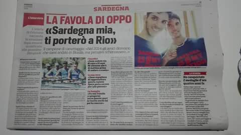 CANOTAGGIO: STEFANO OPPO SI PREPARA PER LE OLIMPIADI DI RIO E INTANTO CONQUISTA LE PAGINE DEL CORRIERE SPORT CANOTAGGIO: STEFANO OPPO SI PREPARA PER LE OLIMPIADI DI RIO E INTANTO CONQUISTA LE PAGINE DEL CORRIERE SPORT