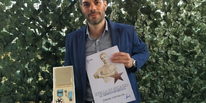 PREMIO CONI PER DIRIGENTI. STELLA DI BRONZO AL MERITO SPORTIVO PER SIMONE CARRUCCIU
