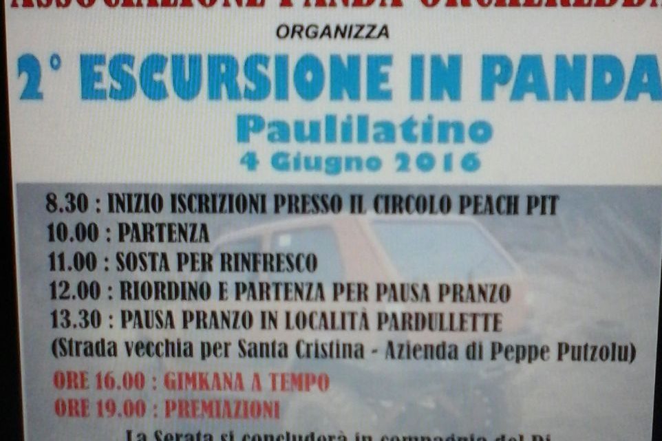 SABATO 4 GIUGNO A PAULILATINO CORSA DELLE PANDA…A TEMPO SABATO 4 GIUGNO A PAULILATINO CORSA DELLE PANDA…A TEMPO