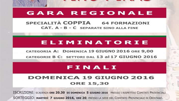 BOCCE: AL VIA LA 5^ EDIZIONE DEL “MEMORIAL TINO PIRAS”. FINALI A GHILARZA DOMENICA 19 GIUGNO.