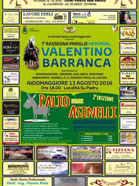 Grande spettacolo ad Aidomaggiore con Pariglie e Palio degli Asinelli Grande spettacolo ad Aidomaggiore con Pariglie e Palio degli Asinelli
