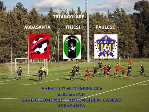Calcio: Il 17 settembre triangolare Abbasanta, Paulese e Thiesi