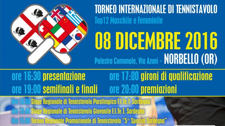 Tennistavolo. Il 7° Trofeo Internazionale “Città di Norbello” va a braccetto con la Giornata Regionale Paralimpica