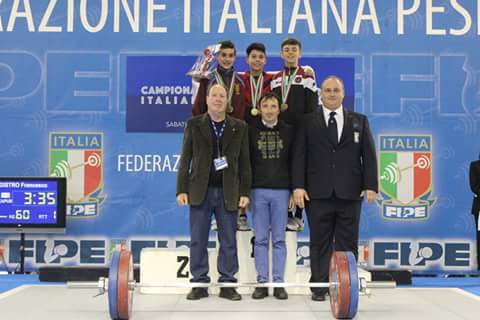 ESCLUSIVO PESI.Sergio Massidda Campione Italiano Under 17 Kg 50 a Camaiore