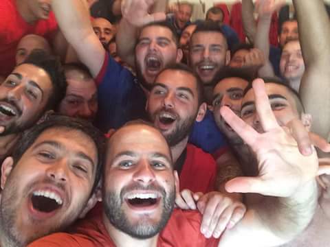 I selfie di Guilcersport. La grande festa dei giocatori dell’Aidomaggiorese dopo la vittoria di ieri contro il Macomer