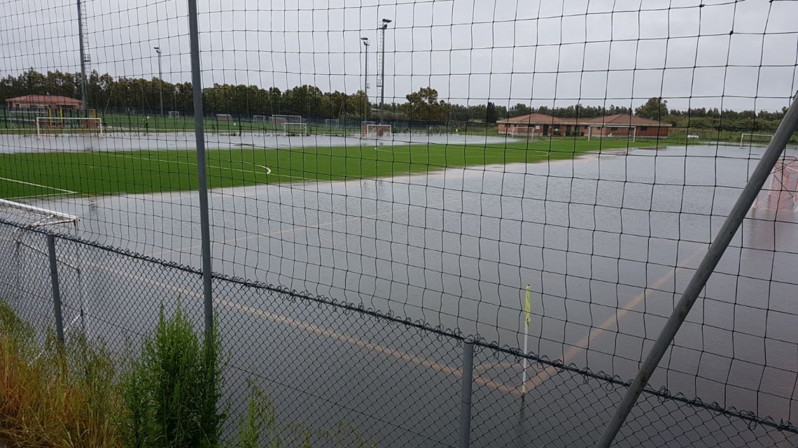 Calcio Over 35 FIGC. Partite del week end rinviate causa allerta meteo