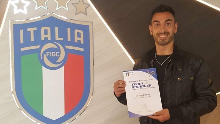 Calcio Regionale. Stefano D’Apice ha conseguito il titolo di Team Manager
