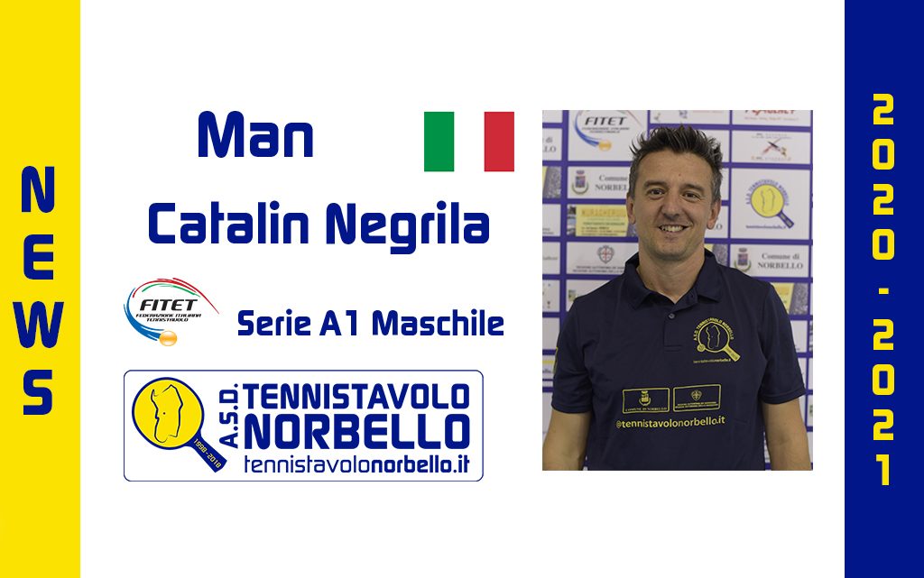 Tennistavolo Norbello. Conferma il capitano Catalin Negrila in A1 Maschile