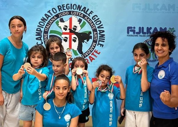 KARATE/  Crescono i campioncini dell’Asd Mura di Zeddiani: 8 medaglie ai Regionali di Sorso
