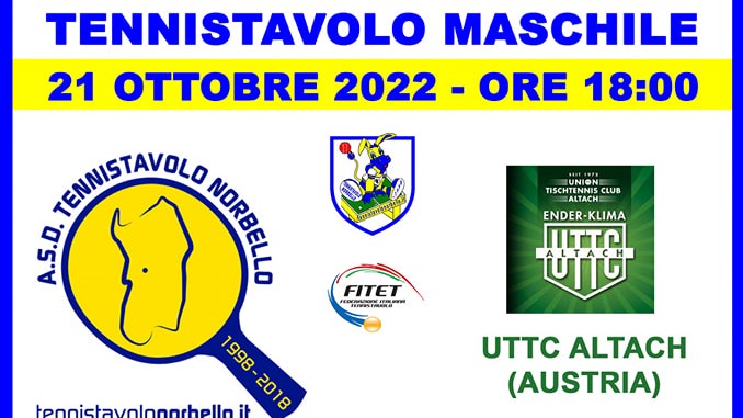 COPPA EUROPEA/ Domani il Tennistavolo Norbello gioca in casa il primo turno della manifestazione continentale
